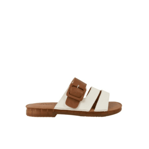 Papuci casual - dama - XA60016B alb - piele naturala imagine