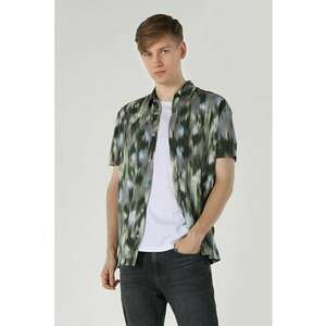 Camasa Cu Maneca Scurta De Barbati Verde Regular Fit1 imagine