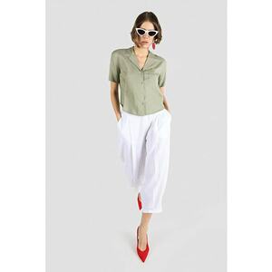 Camasa Cu Maneca Scurta De Dama Verde Regular-Fit imagine