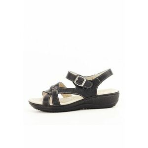 Sandale negre din piele naturala Callia 129 5621 imagine