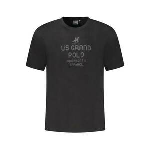 U.S. Grand POLO Tricou barbati cu imprimeu din bumbac - regular fit - negru - imagine