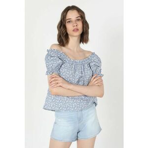 Bluza cu decolteu pe umeri si model imagine