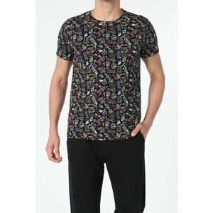 Tricou cu decolteu la baza gatului si imprimeu imagine