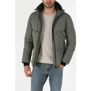 Geaca slim-fit matlasata cu gluga imagine