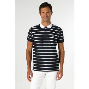 Tricou polo de bumbac cu dungi imagine