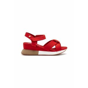 Sandale cu talpa wedge si inchidere velcro imagine