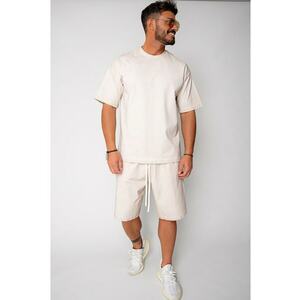 Set tricou si pantalon scurt Light Beige 16990 imagine