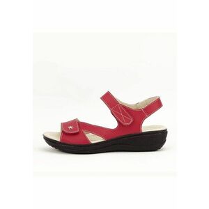 Sandale rosii din piele naturala Sara 129 2973 imagine