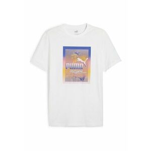 Tricou cu decolteu la baza gatului si imprimeu logo imagine