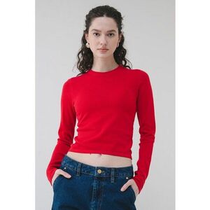 Pulover crop cambrat Scallia imagine