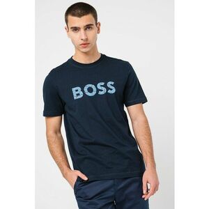Tricou cu imprimeu logo si decolteu la baza gatului imagine