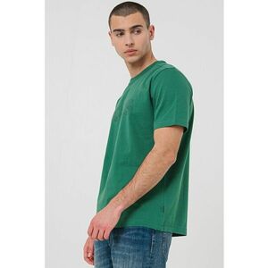 Tricou cu imprimeu logo si decolteu la baza gatului imagine