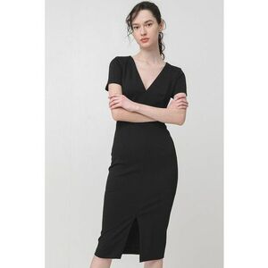 Rochie midi cu decolteu in V Kalamara imagine
