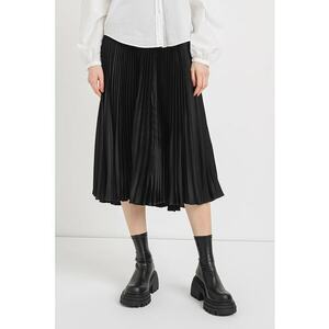 Fusta midi cu pliuri si talie elastica Vlysola imagine