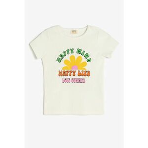 Tricou striat cu imprimeu text si grafic imagine