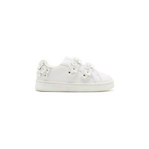Pantofi sport cu inchidere velcro si aplicatii cu model floral imagine
