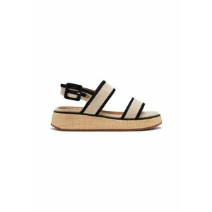 Sandale cu talpa wedge si catarama imagine
