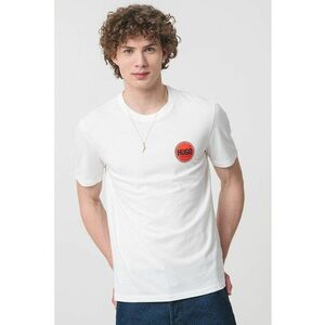 Tricou cu decolteu la baza gatului cu logo imagine