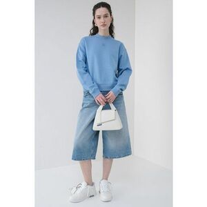 Bluza de trening cu decolteu la baza gatului si maneci cazute imagine