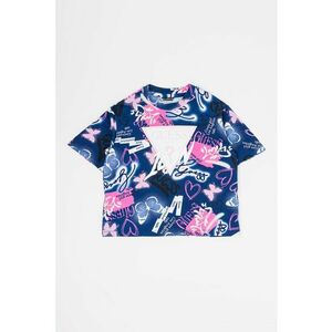 Tricou cu decolteu la baza gatului si imprimeu imagine