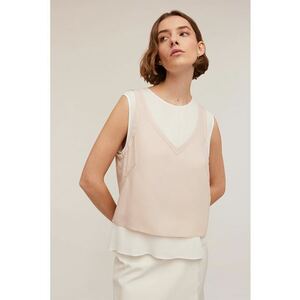 Bluza fara maneci cu model 2 in 1 imagine
