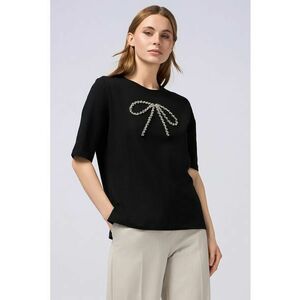 Tricou cu detaliu cu funda si strasuri imagine