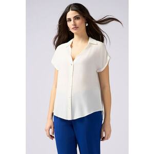 Camasa relaxed fit cu decolteu in V imagine