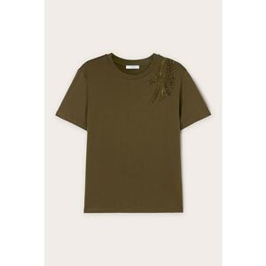 Tricou de bumbac cu strasuri imagine