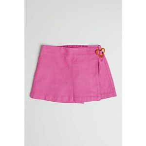 Fusta-pantalon din bumbac cu model uni imagine