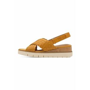 Sandale wedge din piele imagine