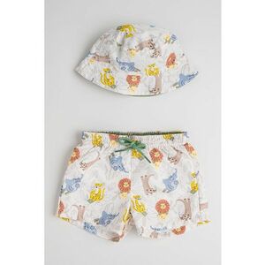 Set de pantaloni scurti cu imprimeu si palarie imagine