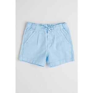 Pantaloni scurti din amestec de in si bumbac cu talie ajustabila imagine