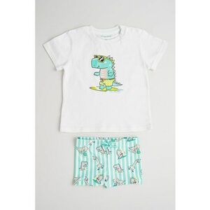 Set de tricou cu si pantaloni scurti de baie cu imprimeu - 2 piese imagine