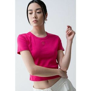 Tricou crop cu croiala slim-fit Delanor imagine