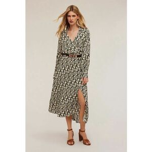 Rochie midi cu croiala in A si model imagine