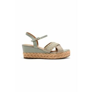 Sandale din piele cu talpa wedge Gilsum imagine