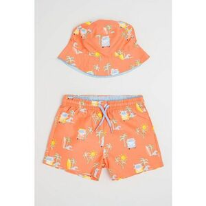 Set de palarie si pantaloni scurti de baiecu imprimeu - 2 Piese imagine