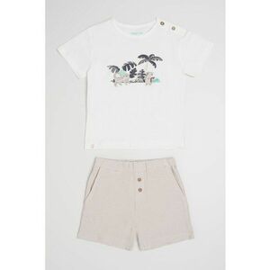 Set de tricou cu imprimeu si pantaloni scurti - 2 Piese imagine