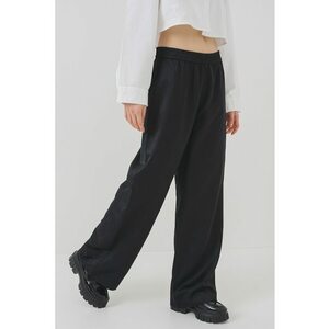Pantaloni satinati ampli cu monograma Harida-1 imagine