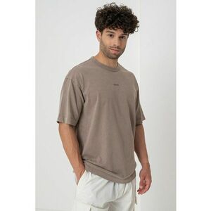 Tricou din bumbac cu decolteu la baza gatului Docku imagine