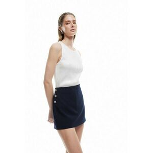 Fusta-pantalon mini cu nasturi decorativi imagine