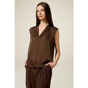 Bluza de satin cu decolteu in V imagine