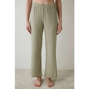 Pantaloni de pijama evazati cu talie inalta imagine