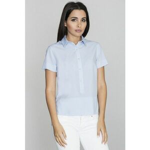 Bluza dama - Tip camasa - Poliester/Elastan - Albastru imagine