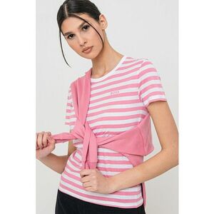 Tricou din bumbac cu model in dungi imagine
