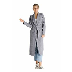 Palton dama design elegant - viscoza/poliester - gri imagine