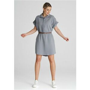 Rochie model M1001 - lejera - gri - viscoza imagine