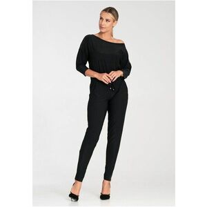 Salopeta dama - eleganta - neagra - poliester - imagine