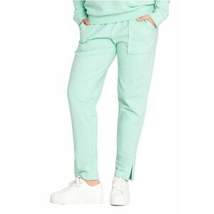 Pantaloni dama verzi - bumbac/elastan - talie elastica - buzunare functionale imagine