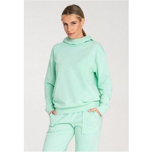 Hanorac dama verde menta - bumbac imagine